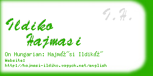 ildiko hajmasi business card
